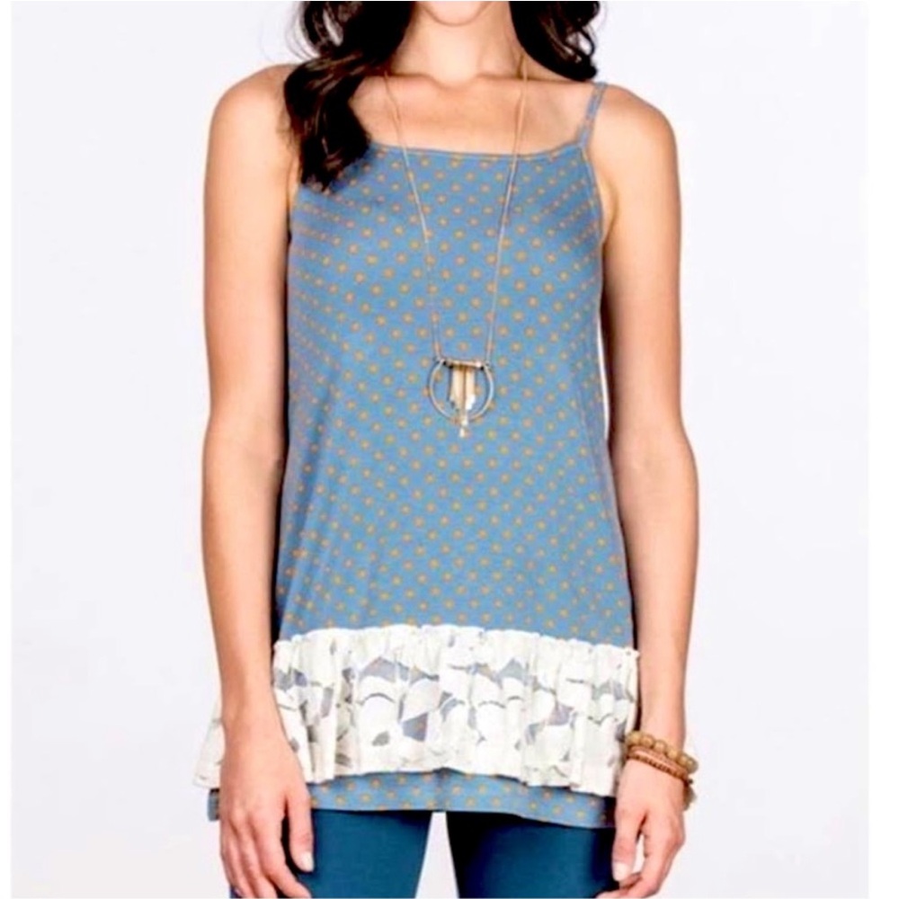 Matilda Jane Blue Polka-Dot Extender Tank Top